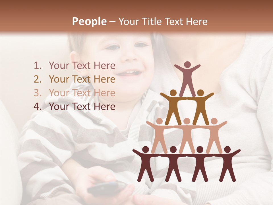Young Sitting Care PowerPoint Template