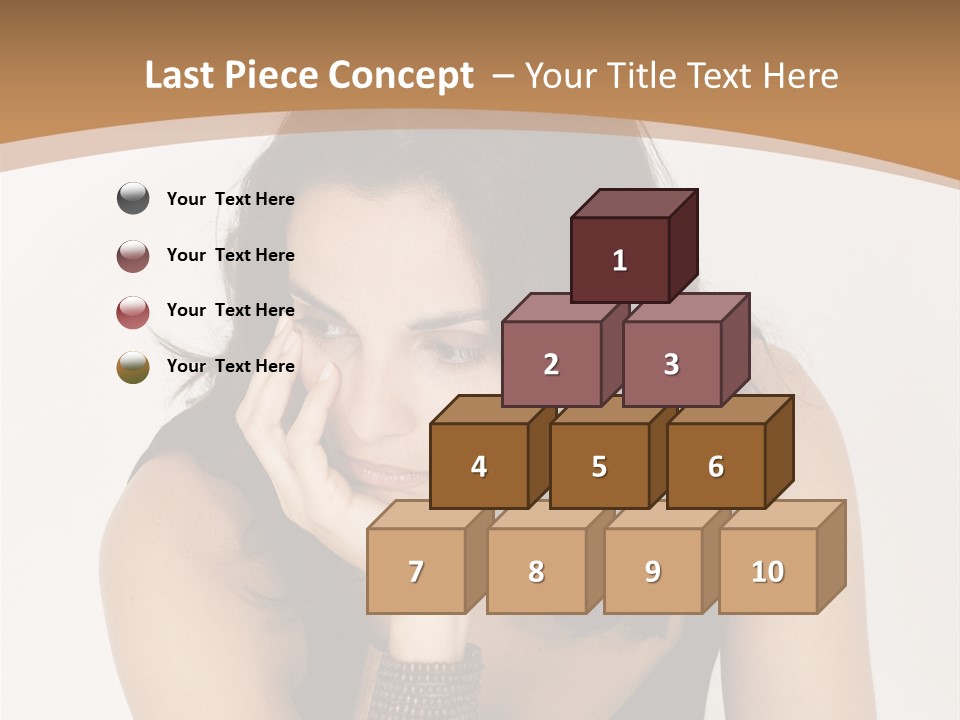 Youthful Sit Thinking PowerPoint Template