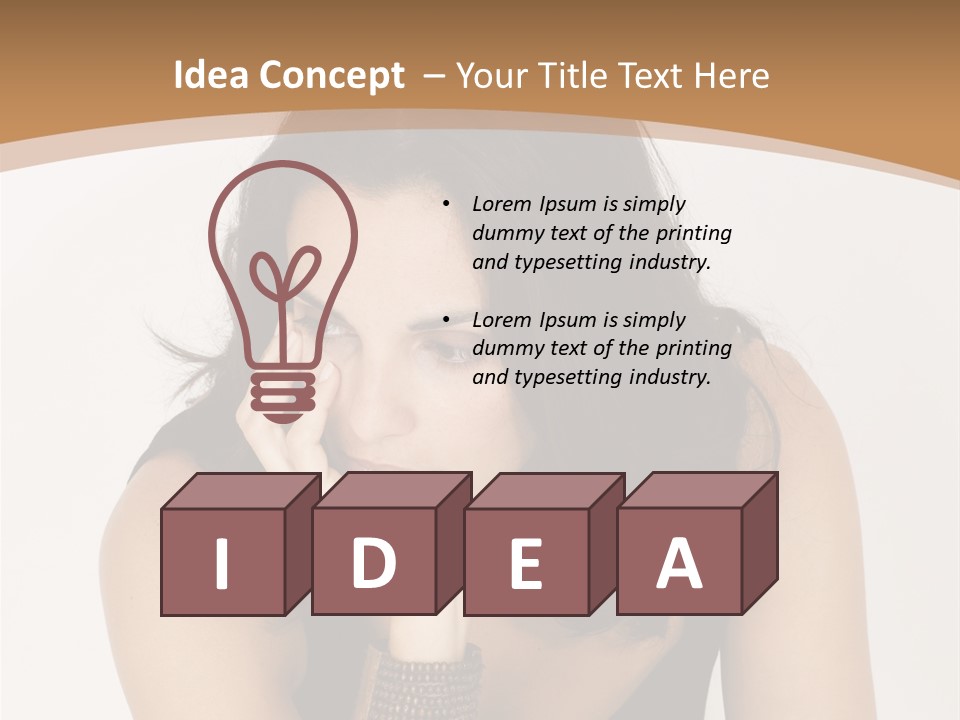 Youthful Sit Thinking PowerPoint Template