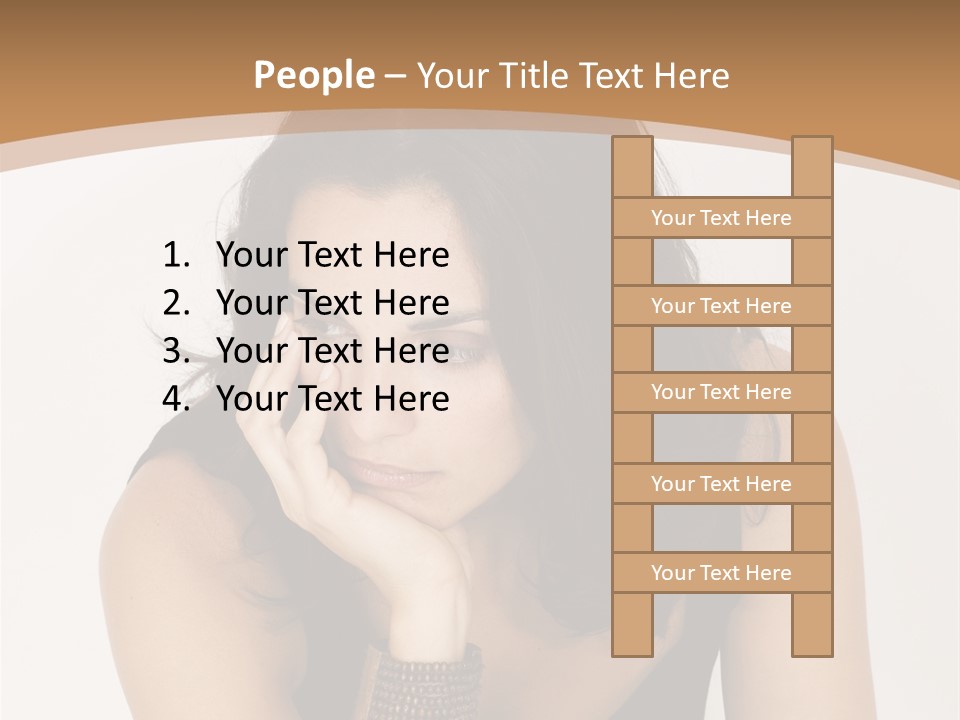 Youthful Sit Thinking PowerPoint Template
