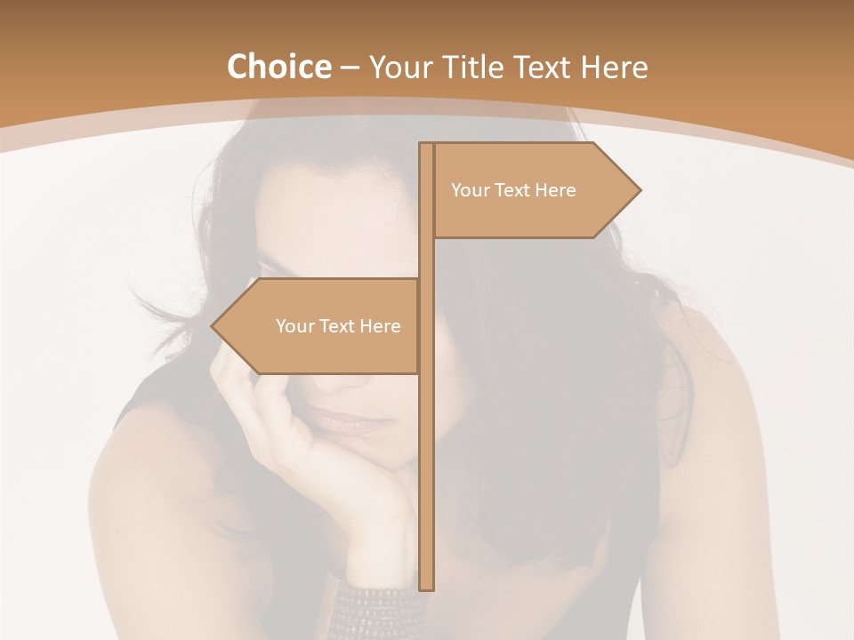 Youthful Sit Thinking PowerPoint Template