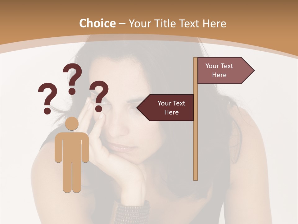 Youthful Sit Thinking PowerPoint Template