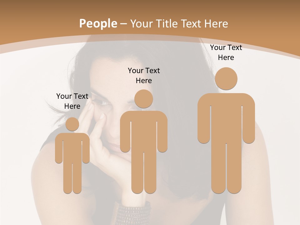 Youthful Sit Thinking PowerPoint Template