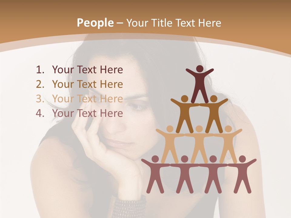 Youthful Sit Thinking PowerPoint Template