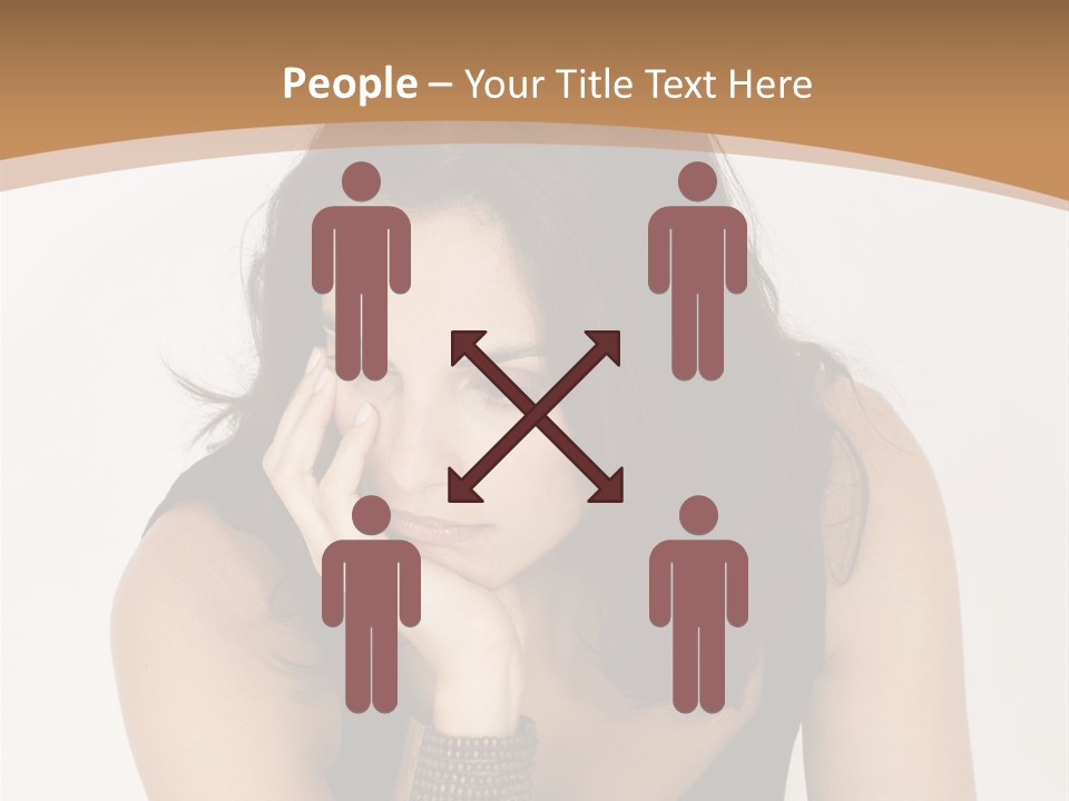 Youthful Sit Thinking PowerPoint Template