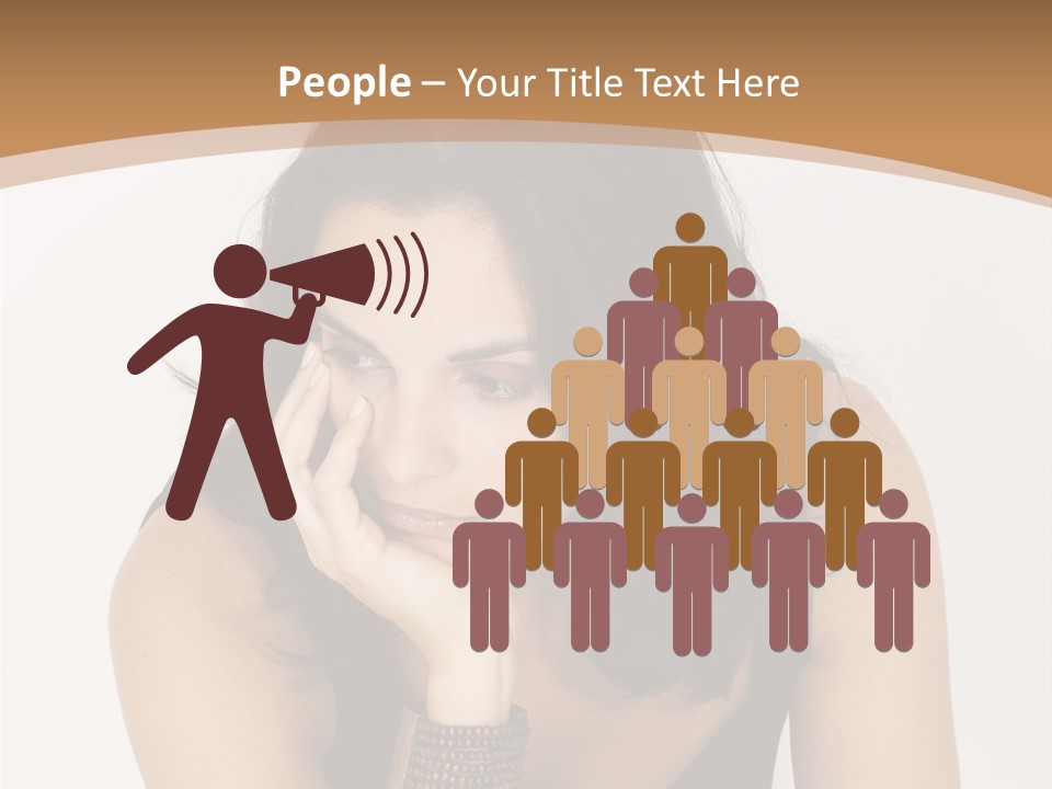 Youthful Sit Thinking PowerPoint Template