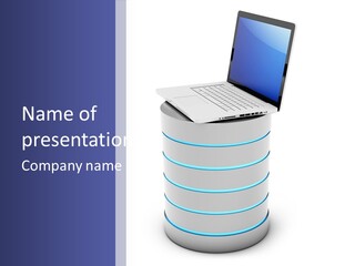 Storage Technology Workstation PowerPoint Template