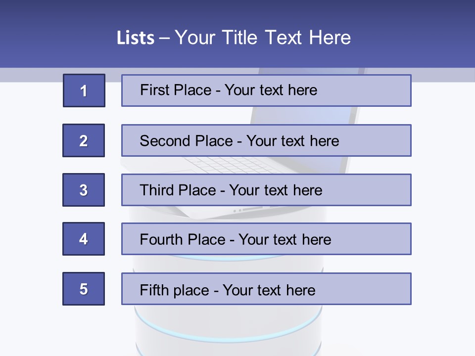 Storage Technology Workstation PowerPoint Template