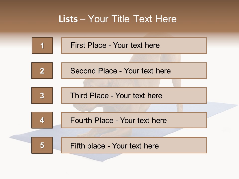 Play Bow Gold Pedigree PowerPoint Template
