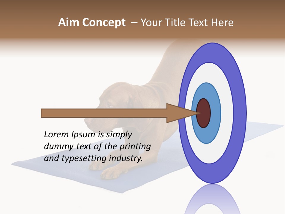 Play Bow Gold Pedigree PowerPoint Template