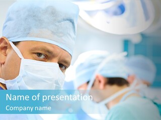 Hospital Attentive Face PowerPoint Template