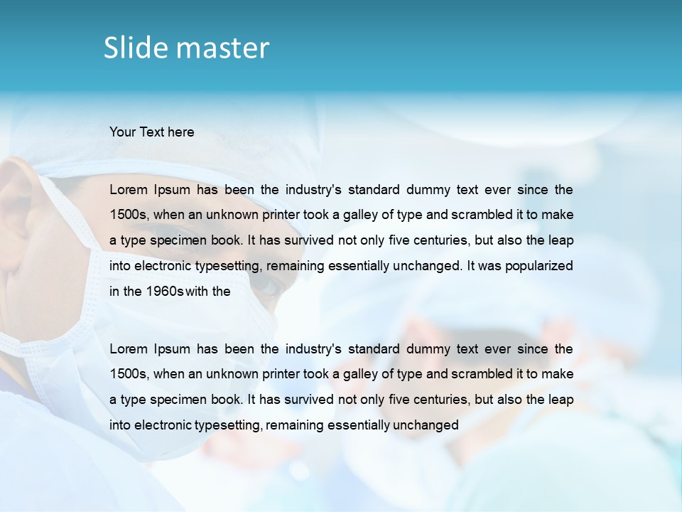 Hospital Attentive Face PowerPoint Template