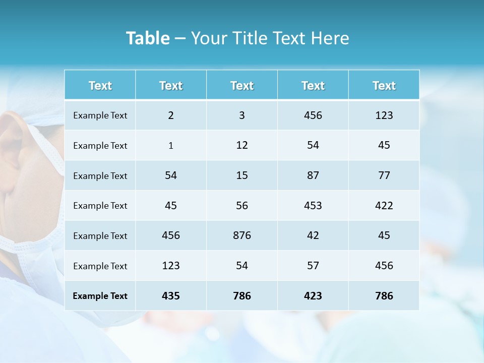 Hospital Attentive Face PowerPoint Template