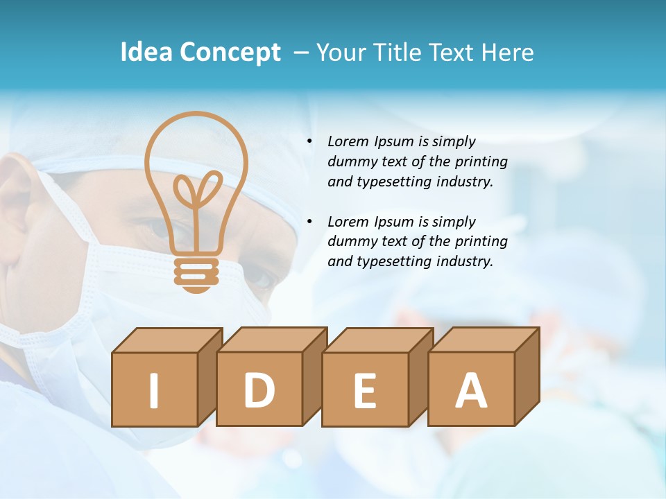 Hospital Attentive Face PowerPoint Template