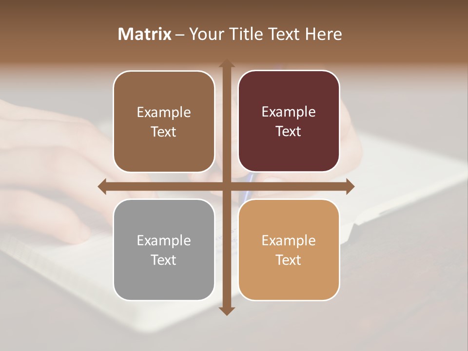 A Person Writing On A Notebook With A Pen PowerPoint Template