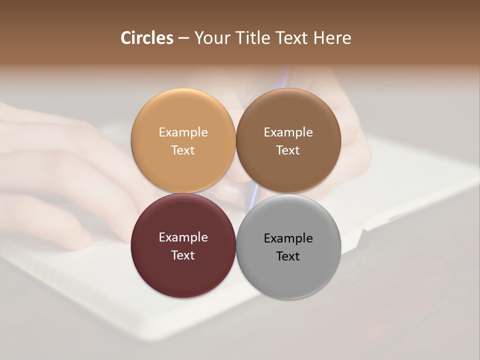 A Person Writing On A Notebook With A Pen PowerPoint Template