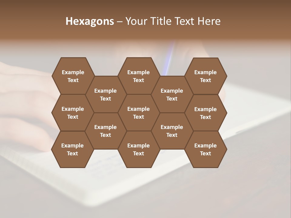 A Person Writing On A Notebook With A Pen PowerPoint Template