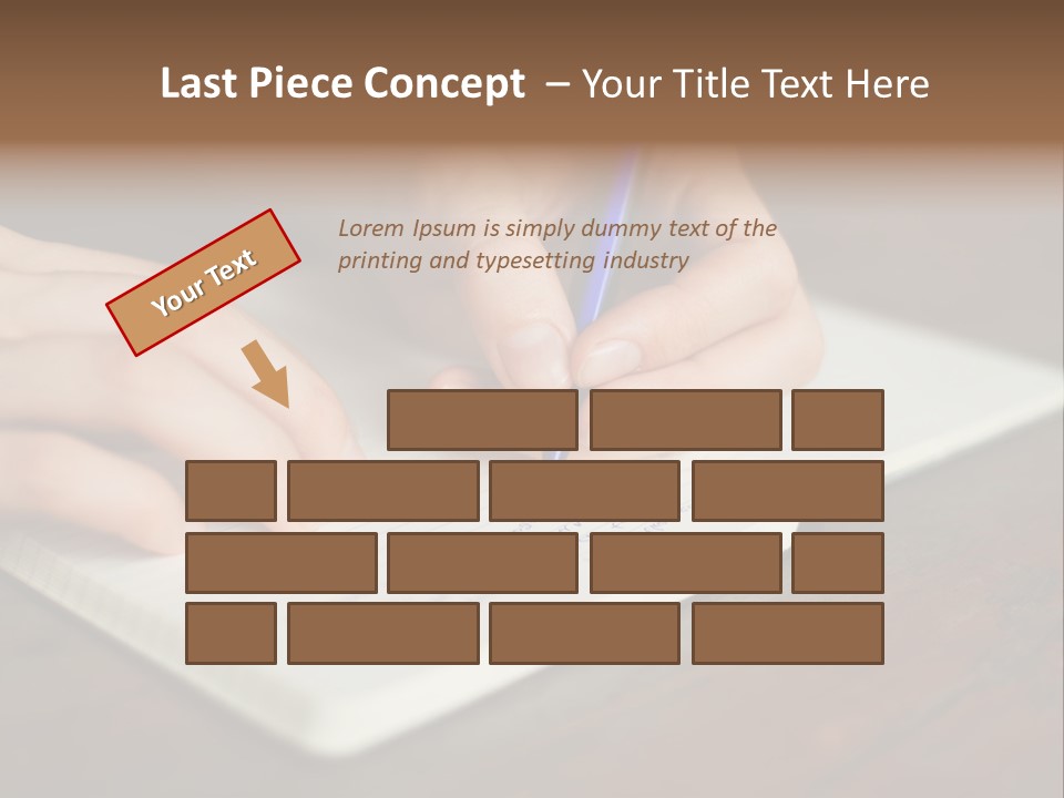 A Person Writing On A Notebook With A Pen PowerPoint Template