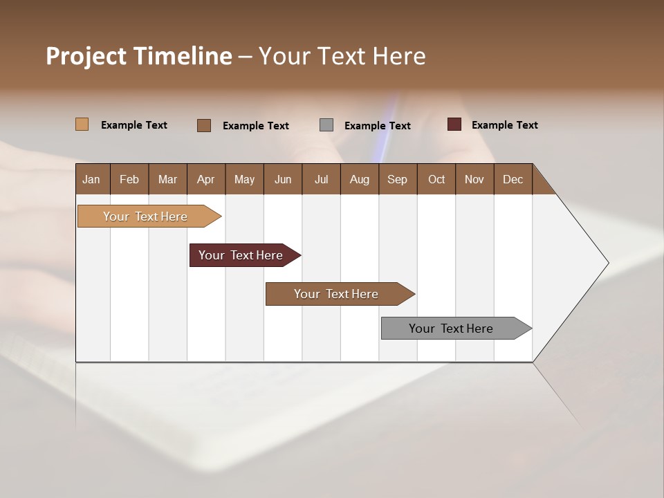 A Person Writing On A Notebook With A Pen PowerPoint Template