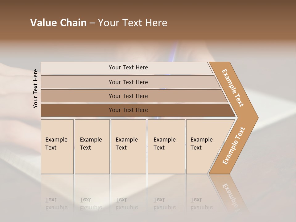 A Person Writing On A Notebook With A Pen PowerPoint Template