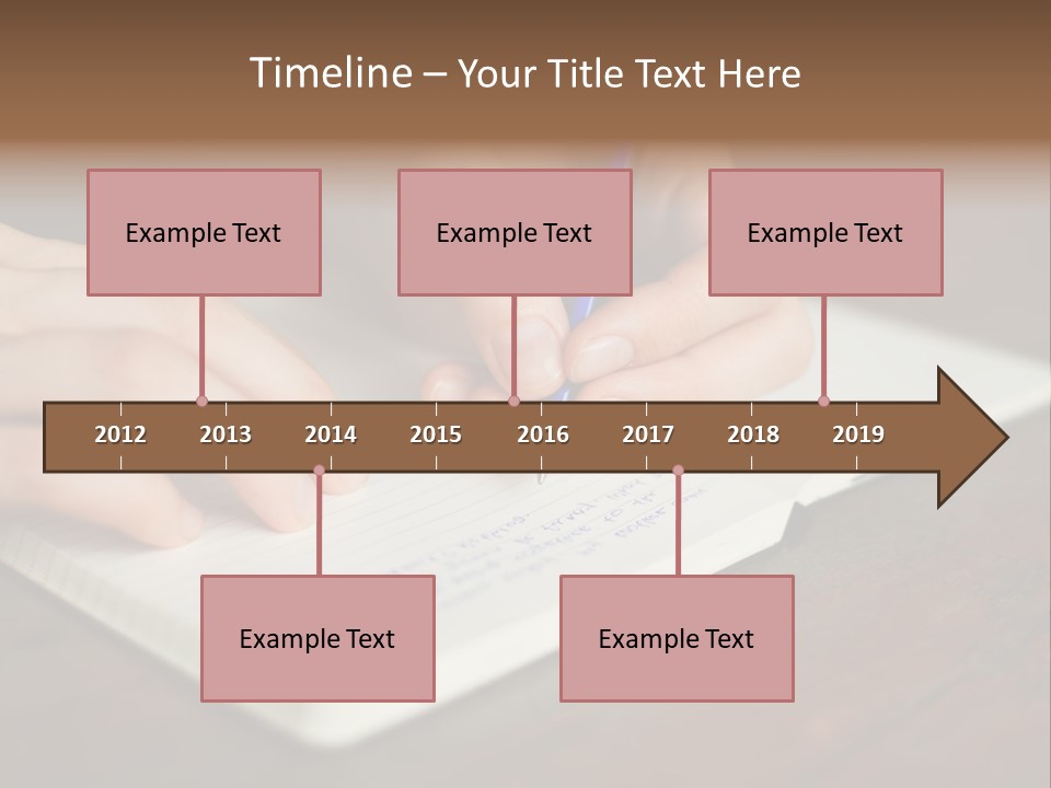 A Person Writing On A Notebook With A Pen PowerPoint Template