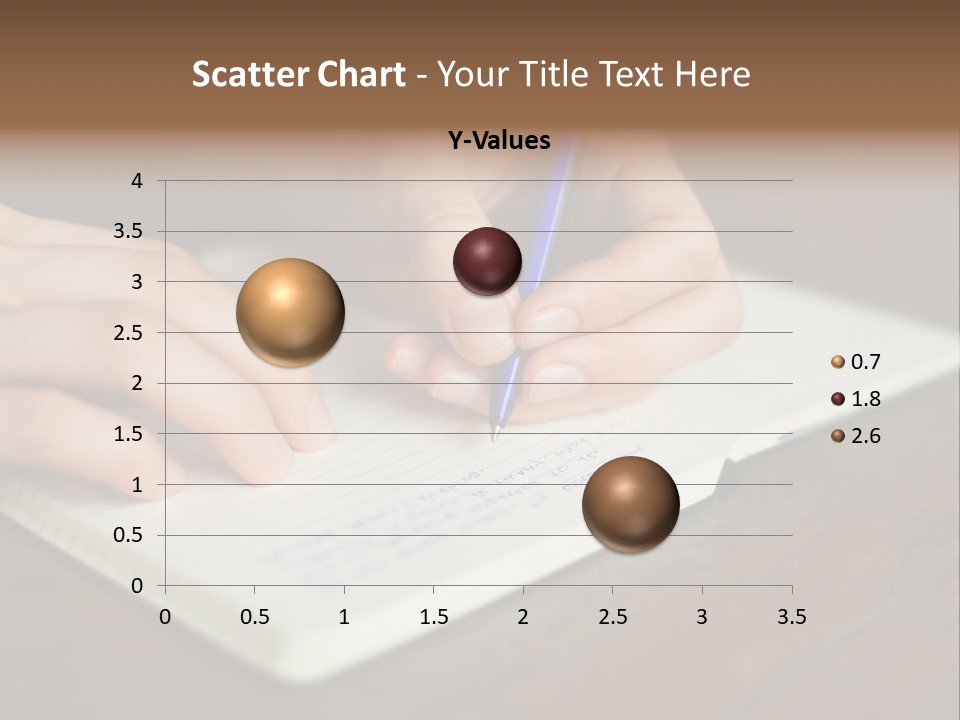 A Person Writing On A Notebook With A Pen PowerPoint Template
