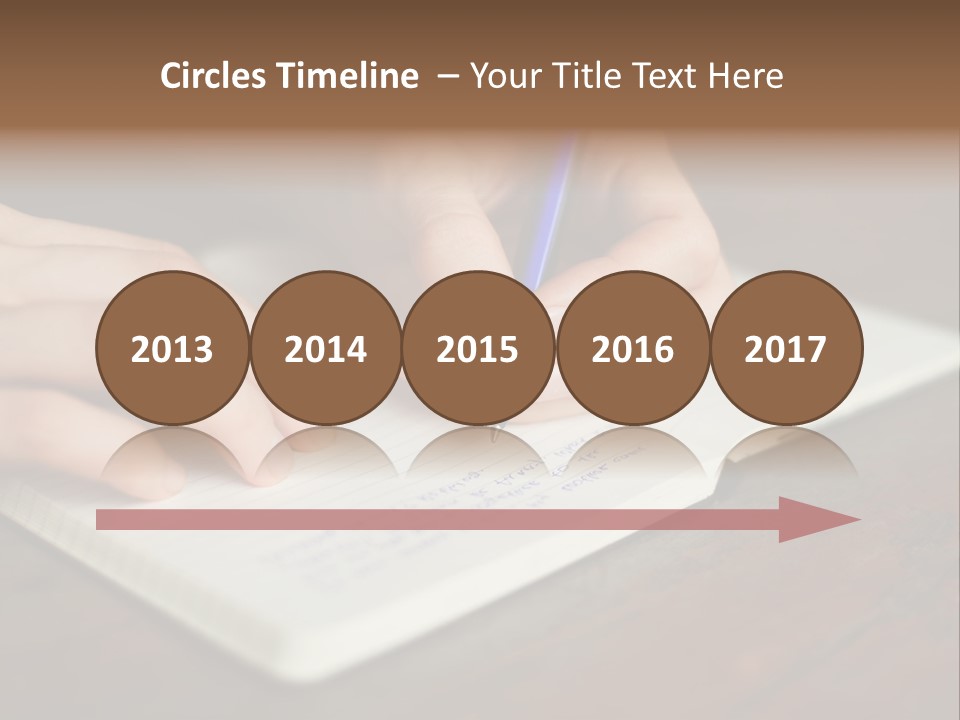 A Person Writing On A Notebook With A Pen PowerPoint Template