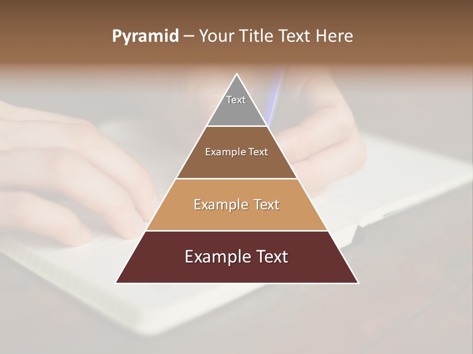 A Person Writing On A Notebook With A Pen PowerPoint Template