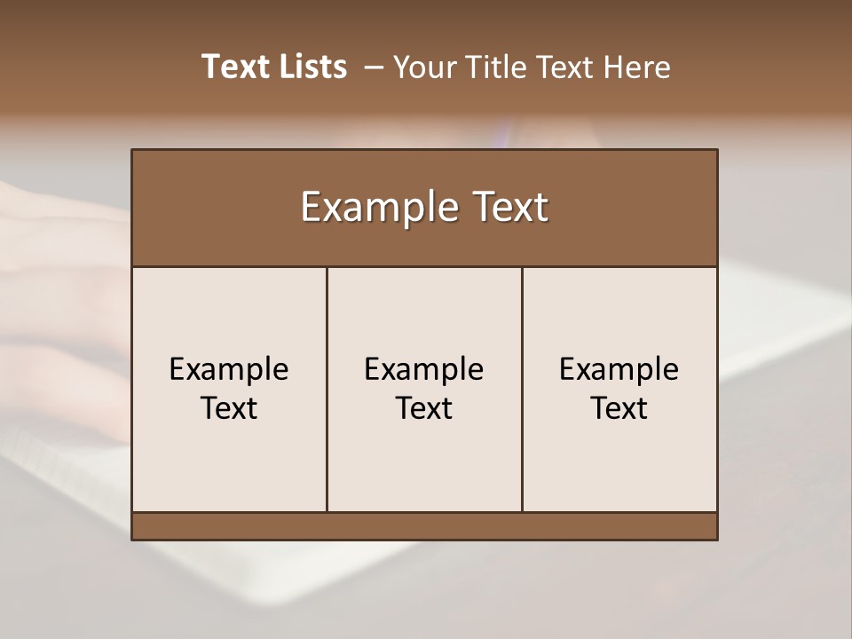 A Person Writing On A Notebook With A Pen PowerPoint Template