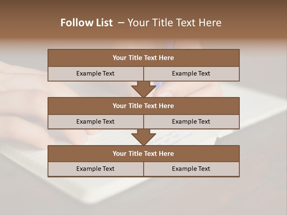 A Person Writing On A Notebook With A Pen PowerPoint Template