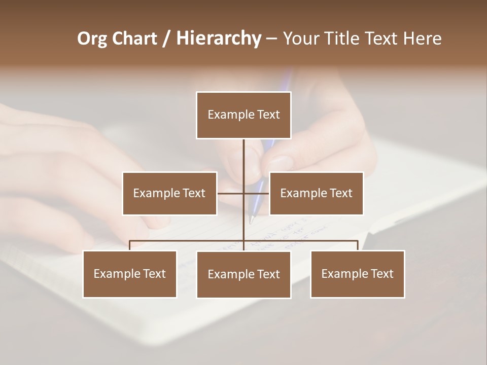 A Person Writing On A Notebook With A Pen PowerPoint Template