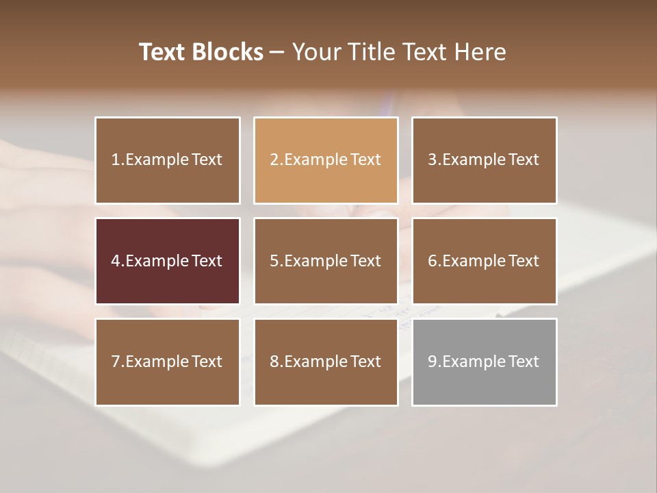 A Person Writing On A Notebook With A Pen PowerPoint Template