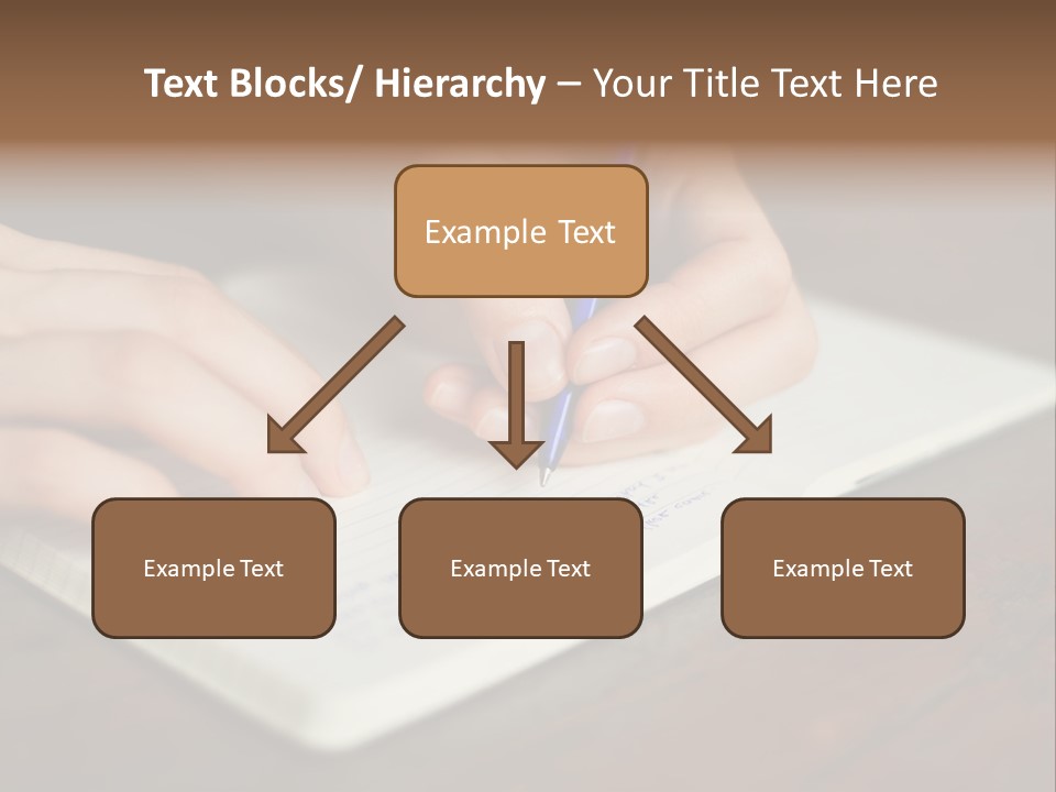 A Person Writing On A Notebook With A Pen PowerPoint Template