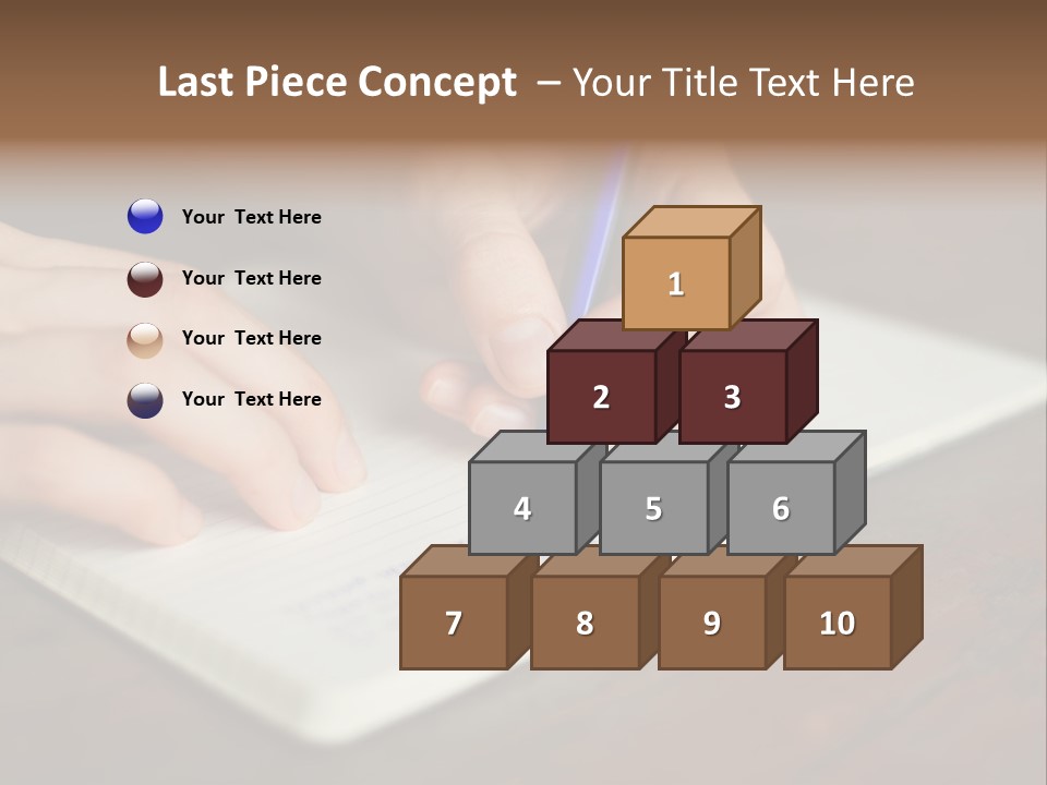 A Person Writing On A Notebook With A Pen PowerPoint Template