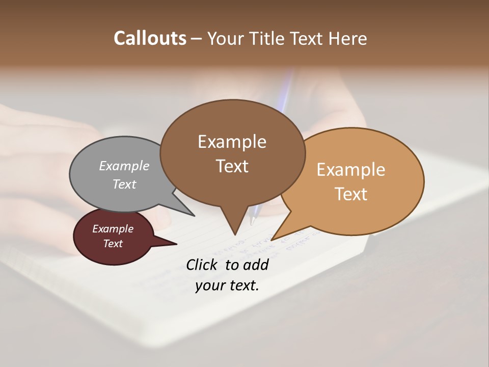A Person Writing On A Notebook With A Pen PowerPoint Template