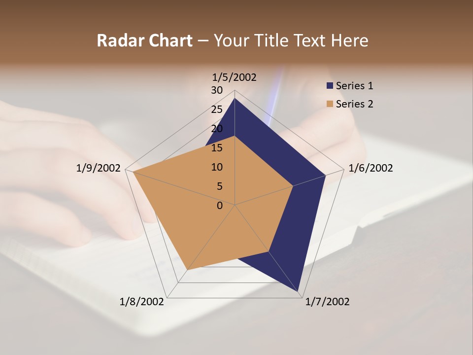 A Person Writing On A Notebook With A Pen PowerPoint Template