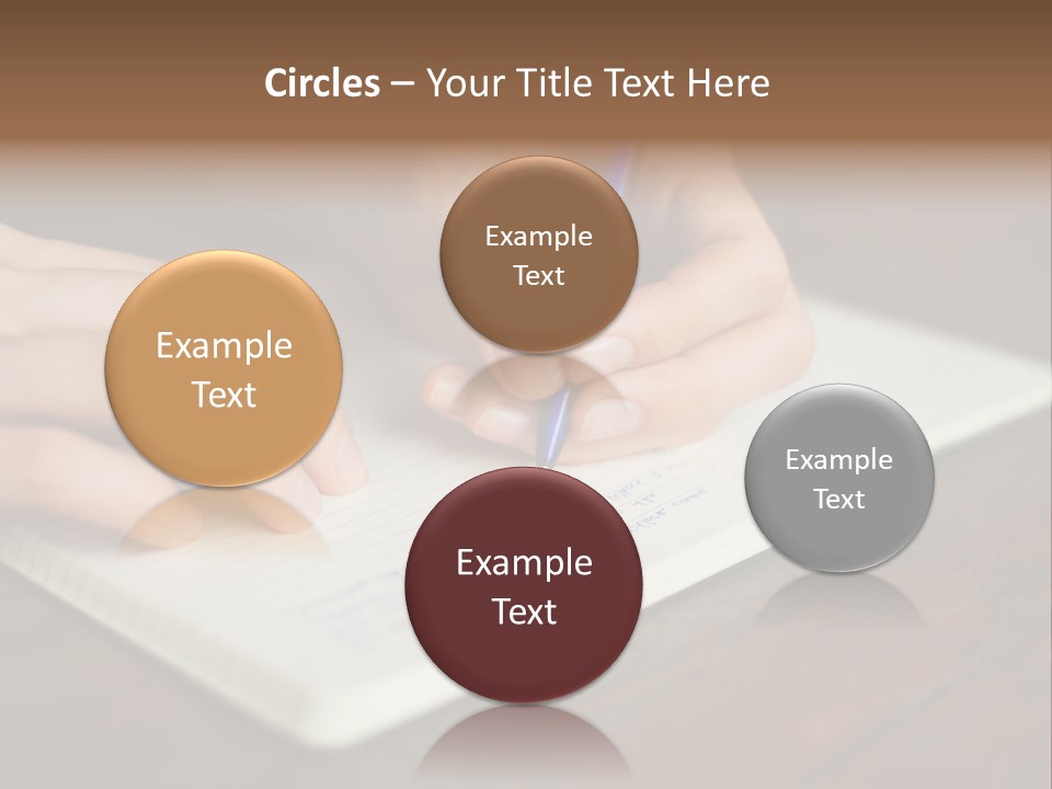 A Person Writing On A Notebook With A Pen PowerPoint Template