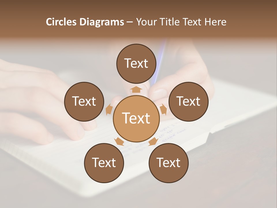 A Person Writing On A Notebook With A Pen PowerPoint Template