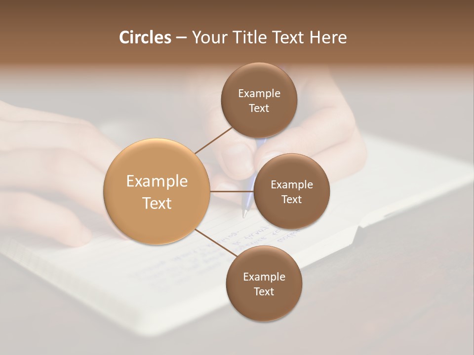 A Person Writing On A Notebook With A Pen PowerPoint Template