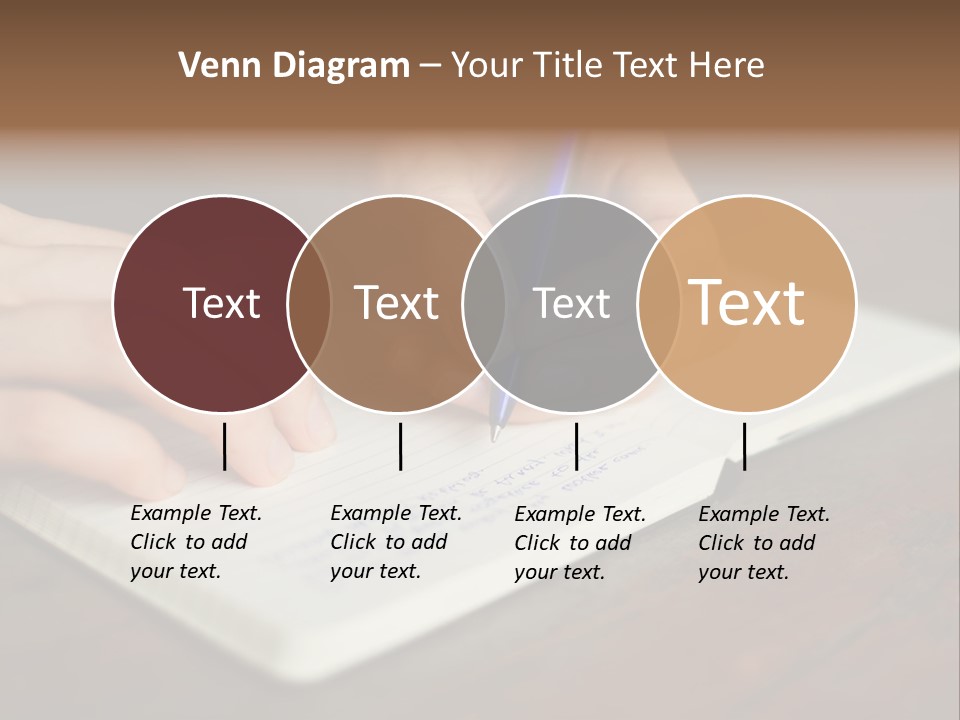A Person Writing On A Notebook With A Pen PowerPoint Template