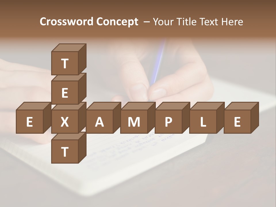 A Person Writing On A Notebook With A Pen PowerPoint Template