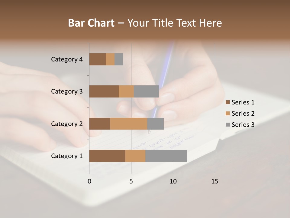 A Person Writing On A Notebook With A Pen PowerPoint Template