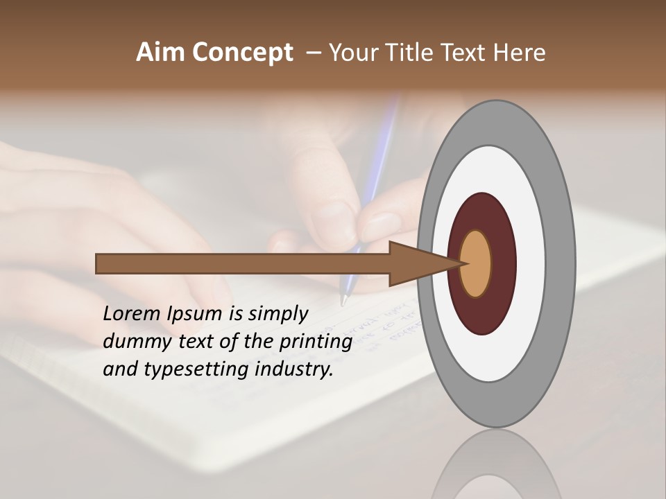 A Person Writing On A Notebook With A Pen PowerPoint Template