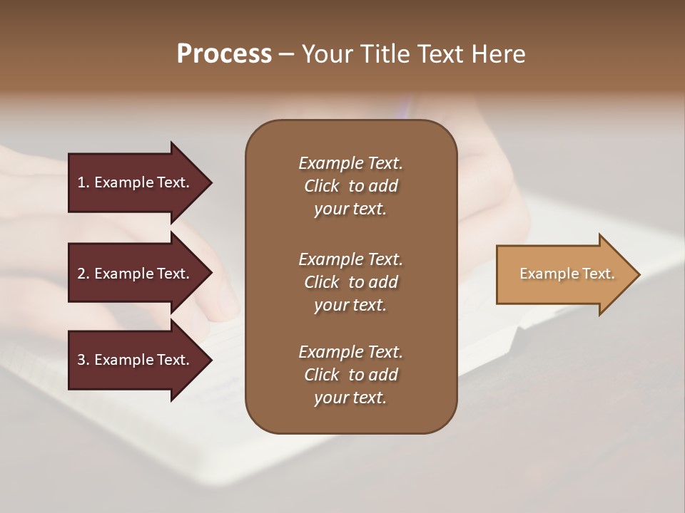 A Person Writing On A Notebook With A Pen PowerPoint Template