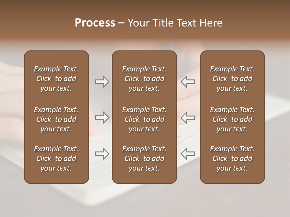 A Person Writing On A Notebook With A Pen PowerPoint Template