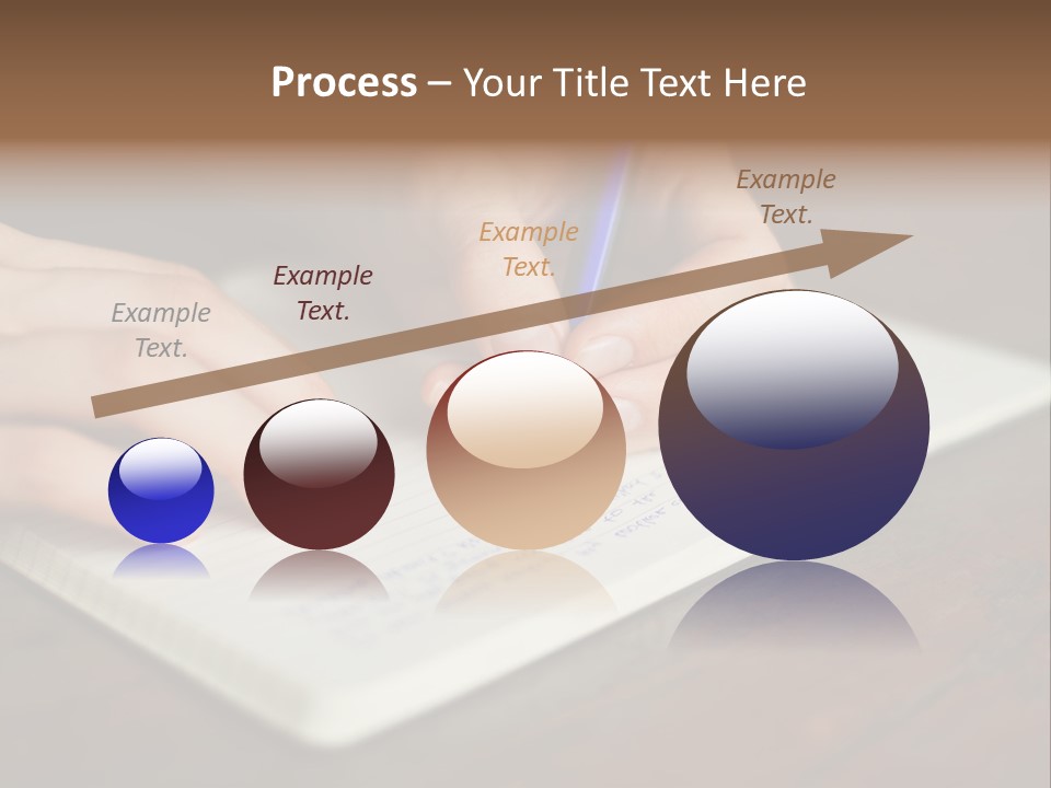 A Person Writing On A Notebook With A Pen PowerPoint Template