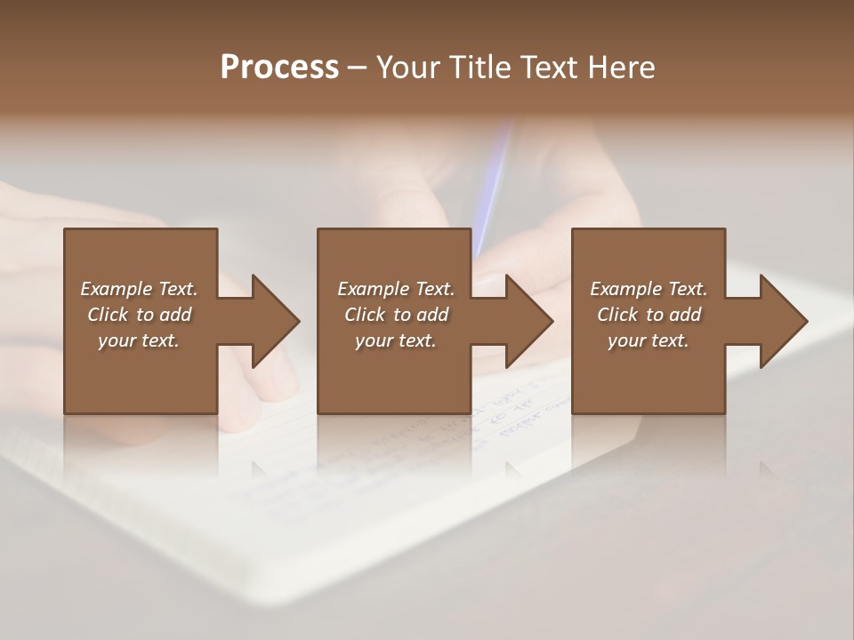 A Person Writing On A Notebook With A Pen PowerPoint Template