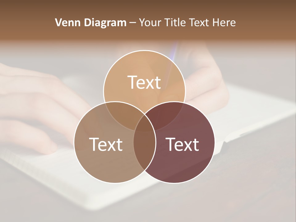 A Person Writing On A Notebook With A Pen PowerPoint Template