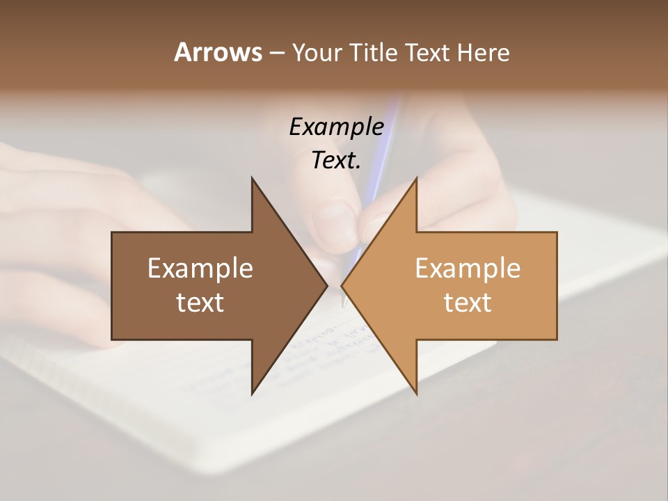 A Person Writing On A Notebook With A Pen PowerPoint Template