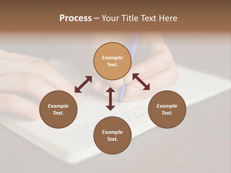 A Person Writing On A Notebook With A Pen PowerPoint Template